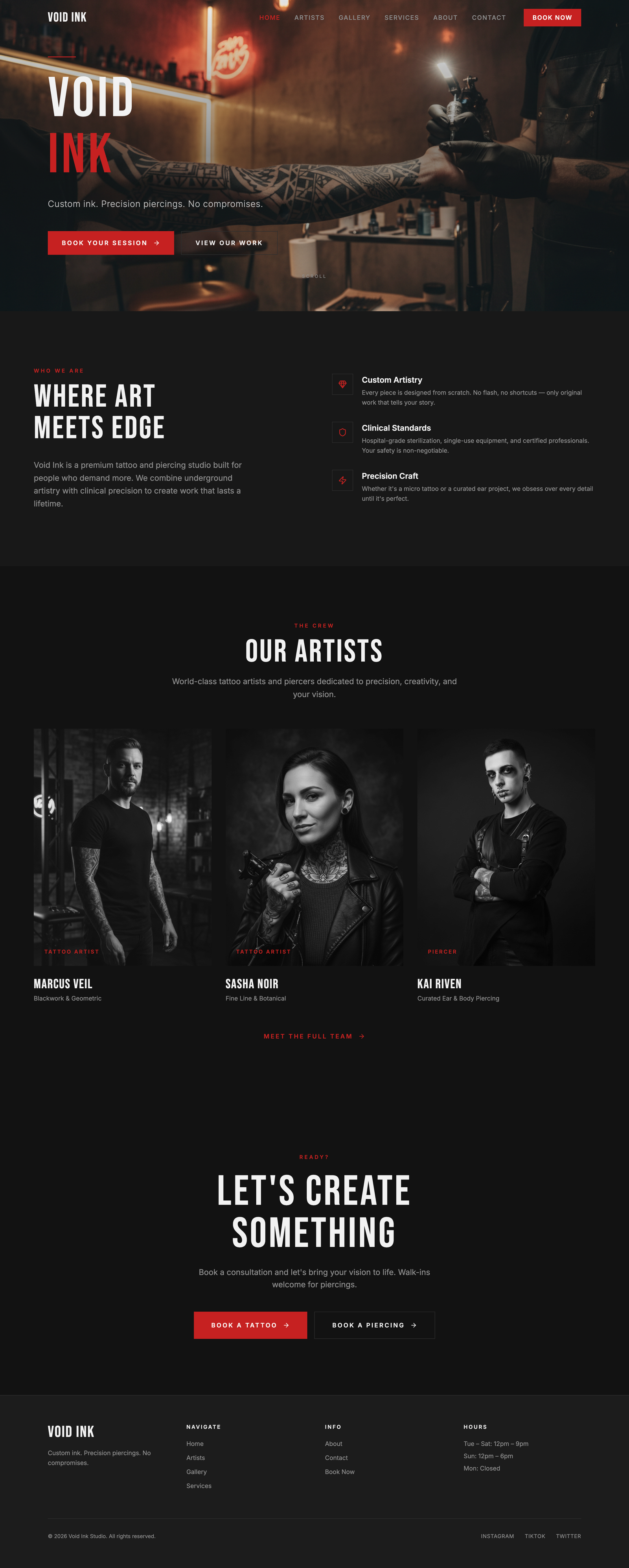 Void Ink homepage